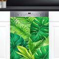 Dishwasher Magnet Cover Palm Leaf Summer Beach Front Dishwasher Cover Decoration Reusable Magnetic Door Cover Panel Decal Home Appliances Stickers Kitchen Refrigerator Fridge 23"x26"