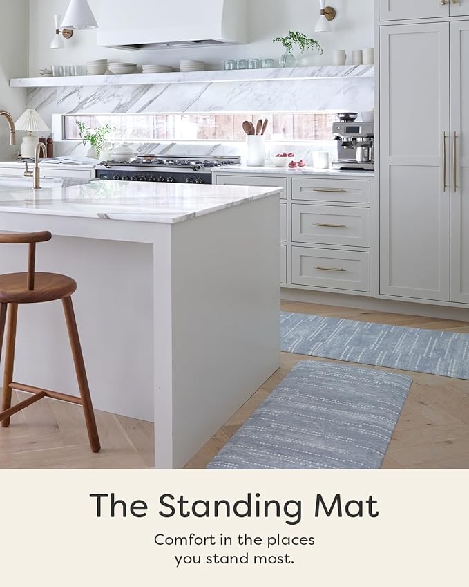 House of Noa Nama Standing Mat – Anti-Fatigue Cushioned Kitchen Mats for Floor | Ergonomic Bounce-Back Foam Kitchen Mats | Anti-Fatigue Mats for Kitchen & Standing | Aspen Dusk | 30"x72"