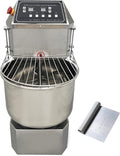 TECHTONGDA Commercial Stand Mixer, 30L Electric Dough Mixer, Double Action Double Speed Dough Kneading Machine with Security Shield & Speed Time Control, Perfect for Bakery Pizzeria, 110V 1500W