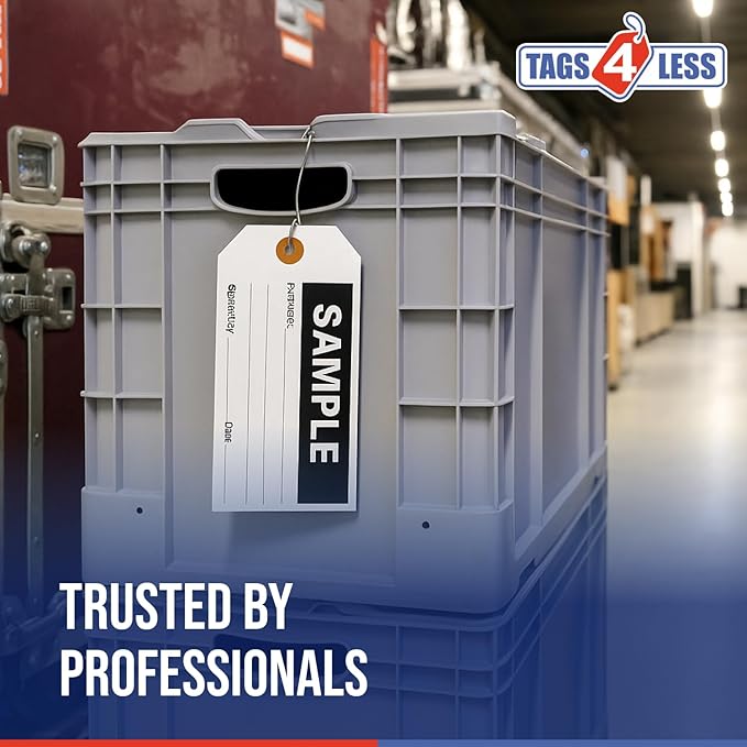 Tags 4 Less Production Quality Control Hang Tags – Equipment Preventative Maintenance Labels, for Easy Record-Keeping for Inventory Status (Sample, Pack of 100)