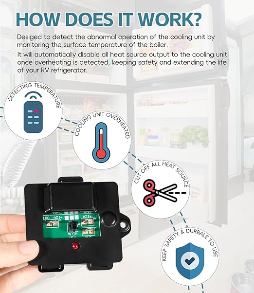 637360 Temp Monitor Control Kit Compatible with Norcold 2118,1200,1201, 1210,1211 Series RV Refrigerator Cooling Unit Temperature Monitor Control Kit, Replace #634677 637360