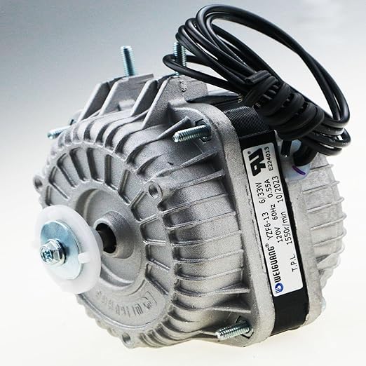 Condenser Fan AC Motor YZF6-13,Input Power 33W Output Power 6W Shaded Pole Motor for Refrigerator,Freezer,Small Ventilation Rquipment,UL Approved (120V 60Hz YZF6-13)