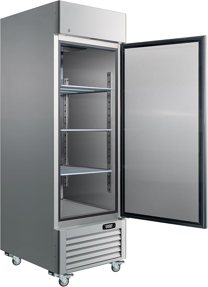 Kenmore 23 Cu.ft Stainless Steel Commercial Freezer – Upright Convertible Refrigerator, Frost Free, Congelador For Restaurant, Industrial Use, Cafe, Shop, Reach-In Full-Size