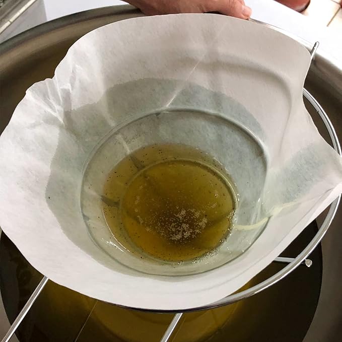 30 Pack 10" Deep Fryer Oil Filters, Best Non Woven Cooking Oil Strainer, Premium Maple Syrup Filter Set, Cones Commercial Filter for Restaurants, Kitchen, Cafes, Food Trucks, Hotels