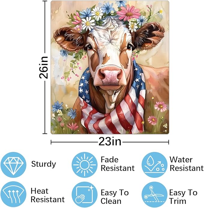Highland Cow Animal Flower Dishwasher Magnet Cover Magnetic Dishwasher Decorative Cover Front Dishwasher Door Cover Reuseable Dishwasher Cover Panel for Kitchen Refrigerator Home Appliances 23" X 26"