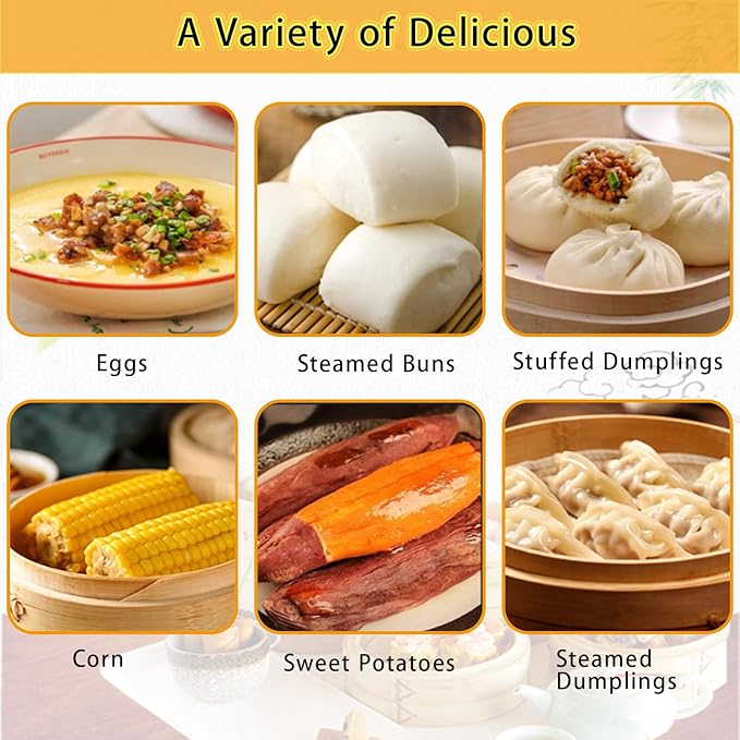 Commercial Electric Dim Sum Steamer,Two/Four/Six-Hole Electric Steamer,with Dry Burning Alarm + Independent Water Supply,for Cooking 6Holes