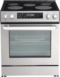 Rangaire RRE303GS 30" Glass Touch Electric Range Oven - Stainless Steel, Infrared Stove Burners, True Convection, Self Cleaning, Easy Reach Racks