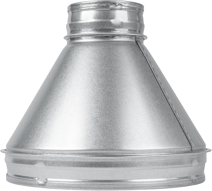 8" to 3" Inch Round Duct Reducer - Male Fit Galvanized Steel Pipe Increaser - Coupling for Round Duct Ventilation Systems - Heating & Cooling, HVAC