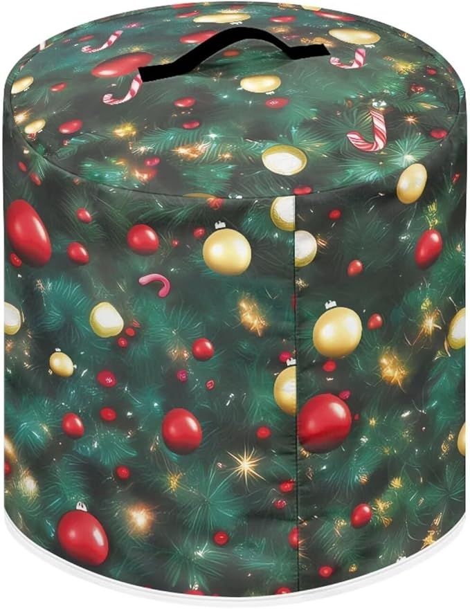Christmas Green Dust Cover Instant Pot and Extra Accessories Dust Proof Easy to Clean Pressure Cooker Cover Electric Appliance Cover Air Fryer Accessories with Storage Pocket Size S