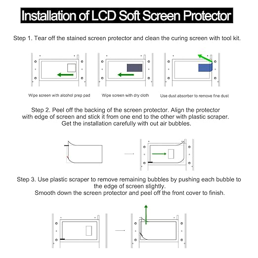 5PCS 6.08″ LCD Screen Protector Film - Scratch-Resistant High Light Transmittance Protective Films for Creality LD-002H