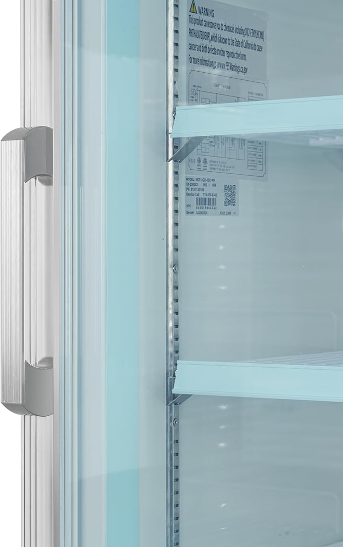 KoolMore 27 in. Commercial One Glass Door Display Upright Freezer Merchandiser in White 13 Cu. Ft. (MDF-1GD-13C-WH)