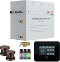 Builders Series 10.5kW Steam Bath Generator with Quickstart Continuous Steam, Black Digital Touch Pad, Built-in Auto-Drain, and Aroma Steamhead in Oil Rubbed Bronze
