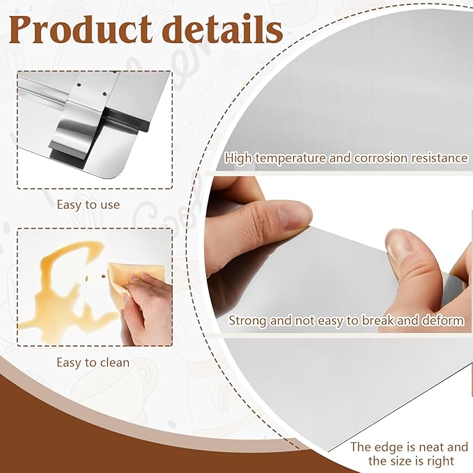 Ferraycle 2 Packs Stainless Steel Fryer Splash Guard Commercial Side Stove Splash Splatter Guard for Stop Oil from Splattering (20-1/2 W X 7.01'' H)