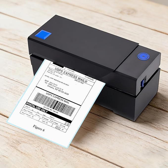 500 Labels 1 Rolls 4"×6" Direct Thermal Shipping Labels, Perforated and Strong Adhesive, Commercial Grade, Compatible with Zebra, Rollo, Jadens, Nelko, and Other Thermal Printers