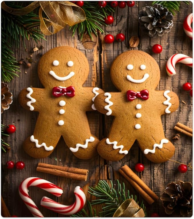 Christmas Gingerbread Men Candy Dishwasher Magnet Cover, Reusable Refrigerator Panel Stickers Microwave Front Door Covers Magnets for Kitchen Home Appliances Holiday Party Decorations 23 X 26 in