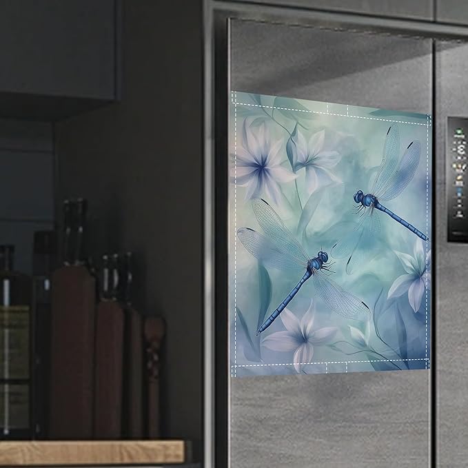 Watercolour Dragonfly Magnetic Dishwasher Cover,Dishwasher Covers for The Front Magnetic Dishwasher Panel Decal Cover for Kitchen 23x26inch
