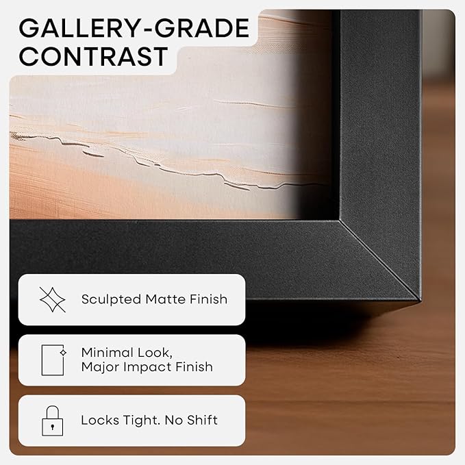 Homeforia 20x24 Picture Frame Black, High End Metal 20x24 Frame Matted to 16x20 Print, 20 x 24 Black Poster Frames with Mat 16 by 20 inch Photo, 24x20 Hanging Frame, Tempered Glass, Wall Kit, Set of 4
