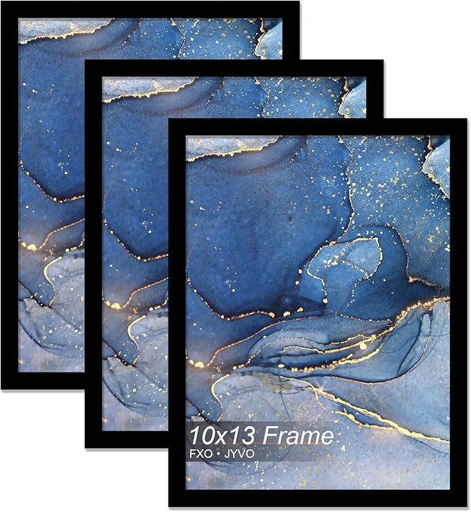 10x13 Picture Frame Set of 3, Black Frame for 10 x 13 Inch Picture Poster Photo, Light Weight and High Transparent 10 by 13 Frame for Wall - 3 Pack/Black/10 x13