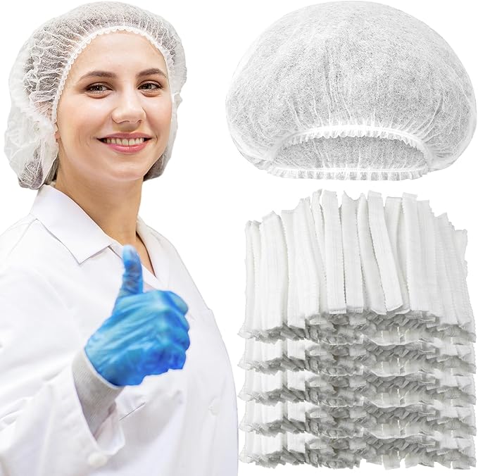 Yahenda 2000 Pcs Disposable Hair Nets Bulk 21 Inch Non Woven Bouffant Caps for Food Service Cooking Medical Salon Spa Beauty