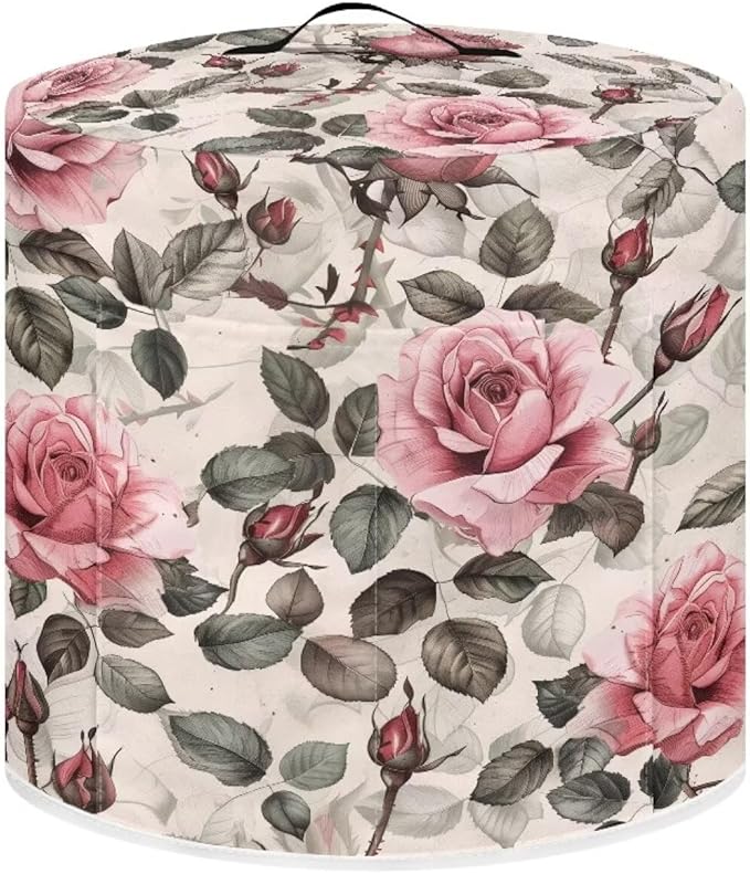 Pink Rose Dust Cover Instant Pot Heavy Duty Waterproof Dust Pressure Cooker Cover Case for Instant Pot Pressure Cooker Instant Pot Appliance Covers Pressure Cooker Size L