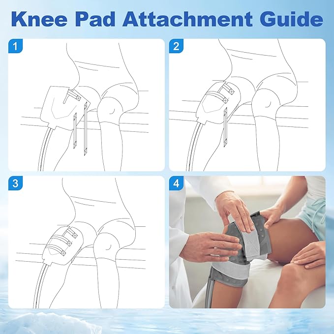 Ice Machine for Knee After Surgery, 9 Quarts Cold Therapy Machine with Digital Panel, Timer Looped Cryotherapy for Knee Replacement, Post-Surgery Swelling Relief, Sprains Recovery