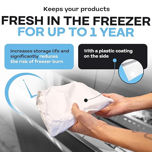 Freezer Paper Roll 18" x 1800" (150 feet) - USA-made White Paper for Freezing Food - Freezer Material with Special Coating for Meat & Fish - Strong Barrier Against Air and Moisture by IDL Packaging