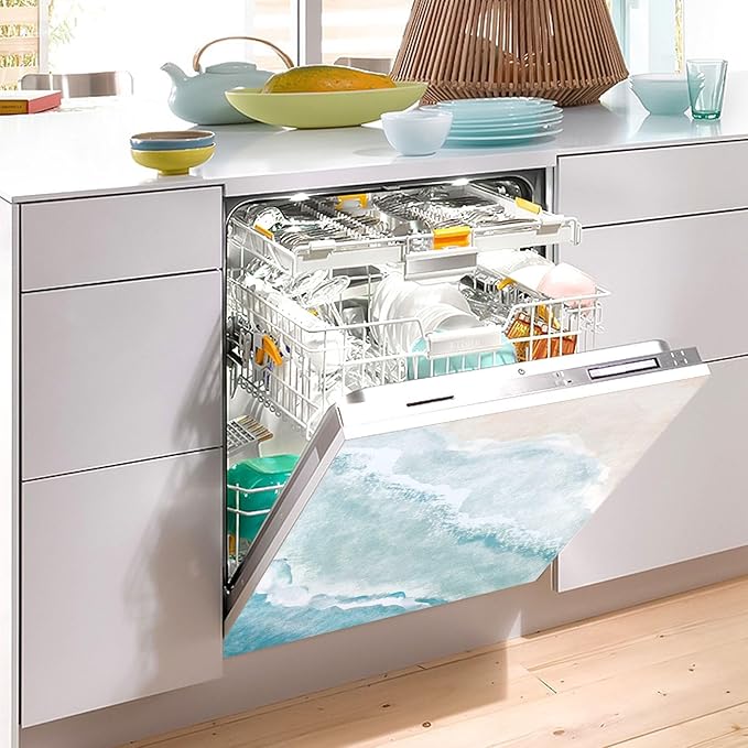 Bohemian Beach Dishwasher Magnet Cover Sticker Magnetic Refrigerator Panel Front Door Fridge Microwave Decal Decorative