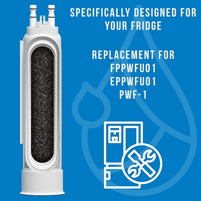 FPPWFU01 Water Filter Replacement for Frigidaire FPPWFU01 Water Filter, Compatible with EPPWFU01 PureAdvantage PurePour PWF-1 (3-PACK)