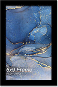 6x9 Picture Frame, Black Frame for 6 x 9 Inch Picture Poster Photo, Light Weight and High Transparent 6 by 9 Frame for Wall - 1 Pack/Black/6"x9"