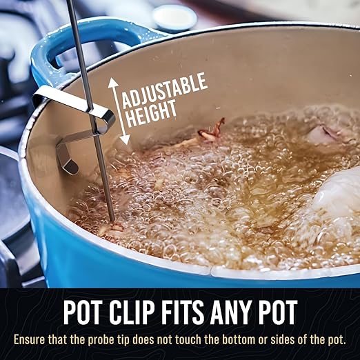 Candy Thermometer with Pot Clip - Deep Fry Oil Thermometer for Frying and Candle Making - Green