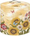 TODIYADDU Sunflower Air Fryer Cover Dust Cover Butterfly Instant Pots Pressure Cooker Cover Compatible with Most Kitchen Appliances Exquisite Instant Pots Pressure Cooker Accessories Presents