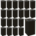 Nosiny 20 Pcs 30 Gallon Disposable and Reusable Corrugated Cardboard Trash Cans for Events, Recycling Bins Bulk with Trash Bags, Cardboard Garbage Boxes for Parties 16 x 16 x 30 (Black)