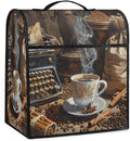 Kitchen Aid Mixer Cover Retro Coffee Bean Pattern Stand Mixer Cover Compatible with 6-8 Quarts Stand Mixers, Dust Covers with Zipper Pocket Foldable Washable Kitchen Aid Organizer Bag