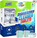 True Fresh Dishwasher Cleaner & Deodorizer Tablets 24-Pack – Deep Clean, Fresh, Sparkling Dishwasher Cleaning Tablets for Spray Arms, Filters & Drains – Removes Grease, Residue & Hard Water Buildup