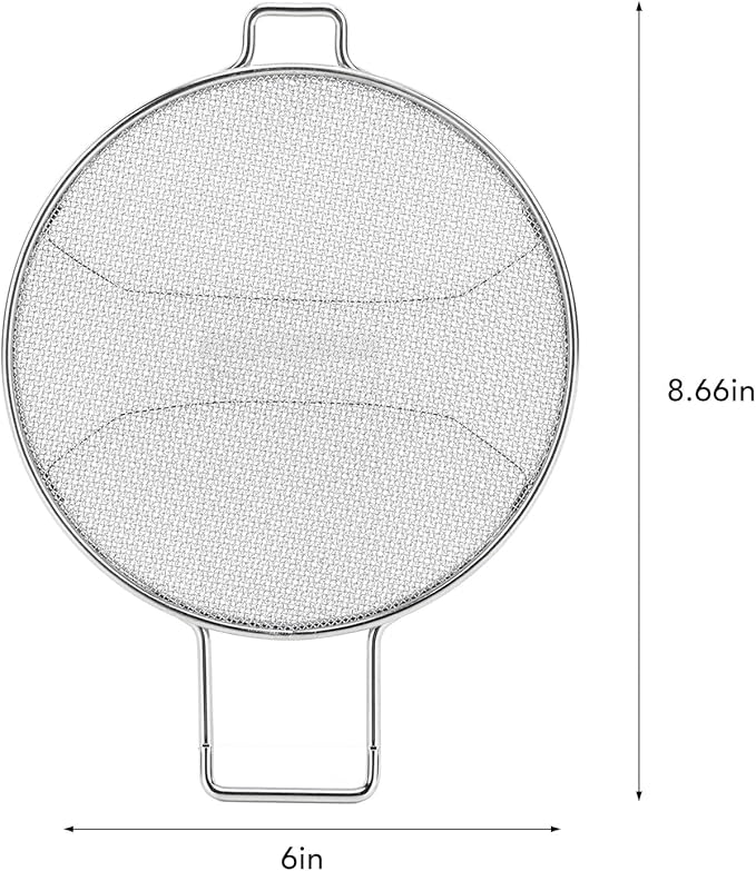 Detachable Stainless Steel Splatter Replacement for Foodi IG651, Fryer Accessories with Unique Grid Design, Dishwasher Safe Splatter Guard for Cooking Safety and Clean