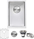 Ruvati 12 x 18 inch Rounded Corners Undermount Bar Prep Sink Tight Raduis - 16 Gauge Stainless Steel Bar Sink Single Bowl with Brushed Finish hides scratches, Easy-to-Clean Undermount Sinks - RVH7112