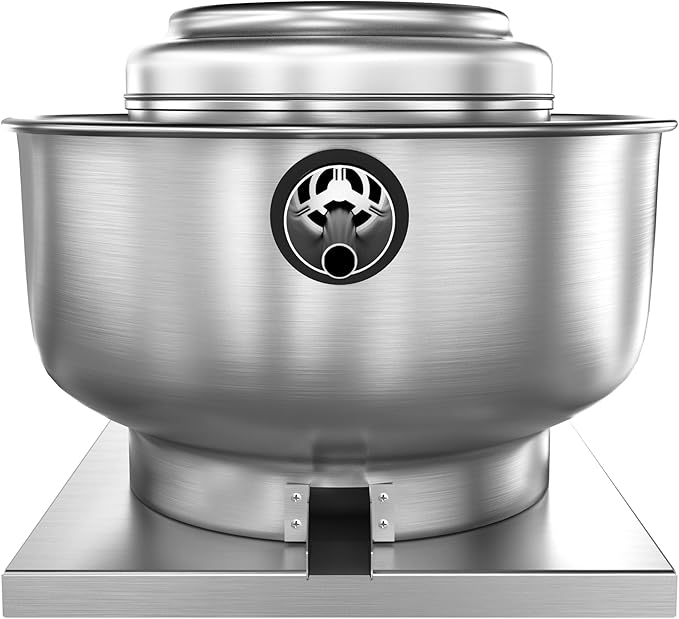 Restaurant Canopy Hood Grease Rated Exhaust Fan- Food Truck High-Speed Direct Drive Centrifugal Upblast Exhaust Fan 1/6 HP 110 Volt Single Phase Motor 800 CFM