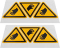 VALICLUD 6pcs Warning Stickers for Machinery High Visibility Hand Injury Caution Labels with Strong Adhesive Safety Markers for Hazardous Risk Prevention in Industrial Settings