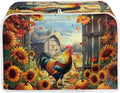 UNICEU Sunflower Rooster Print Toaster Dust Cover Protector Compatible with 2 Slice Heat-Resistant Dust Protection Anti-scratch Home Kitchen Decor
