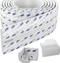 Roving Cove PreFit (Broad) Fireplace Edge Corner Protector (Extra Wide 9ft Edge 2 Corners), Baby Proofing Bumper Guards, Oyster White (Off White), Pre-Taped, for Straight Surfaces - New & Improved