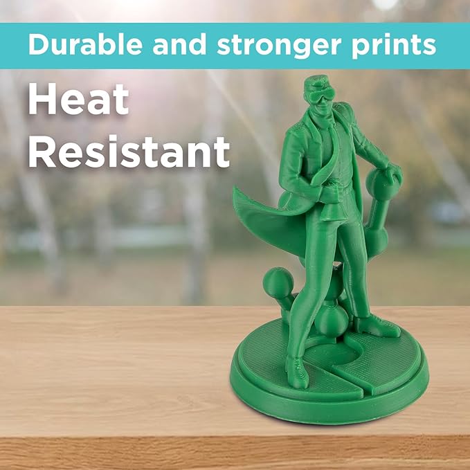Polymaker ABS Filament 1.75mm Green, 3D Printer Filament 1.75mm Heat Resistant 1kg - PolyLite ABS 3D Printing Filament 1.75mm, Strong & Durable, Dimensional Accuracy +/- 0.03mm
