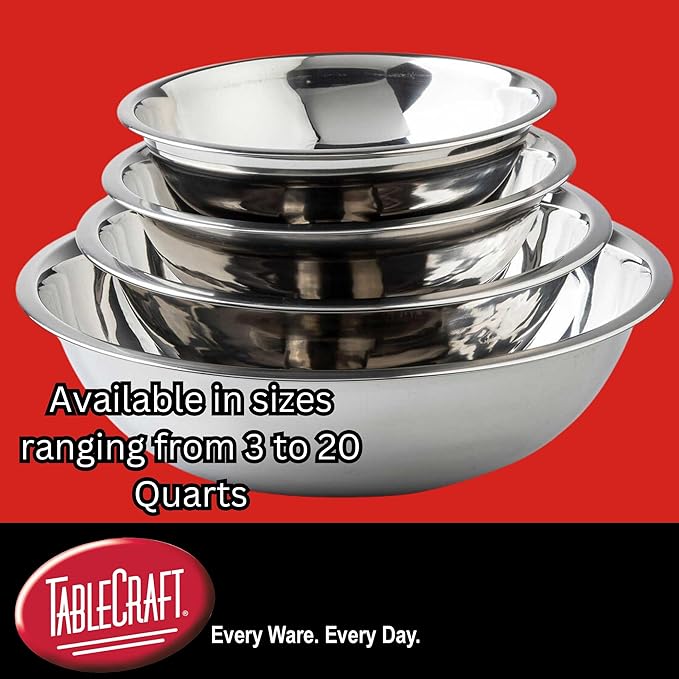 Tablecraft 5 qt Stainless Steel Mixing Bowl