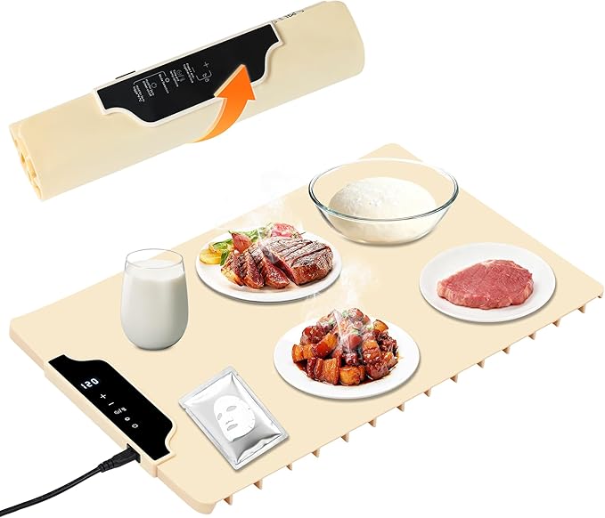 Sourdough Starter Warmer with 85-200°F Temp Control & 12H Timer, Full-Surface Fast Heating Silicone Sourdough Warming Mat for Sourdough, Baking, Yogurt, Kombucha, and Daily Home Use(Medium)