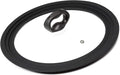 Ecolution Universal Lid for Pots and Pans, Fits 9.5-Inch to 12-Inch Cookware, Tempered Glass Replacement Lid with Heat Resistant Silicone Edge, Dishwasher Safe, Made without BPA, Large, Black