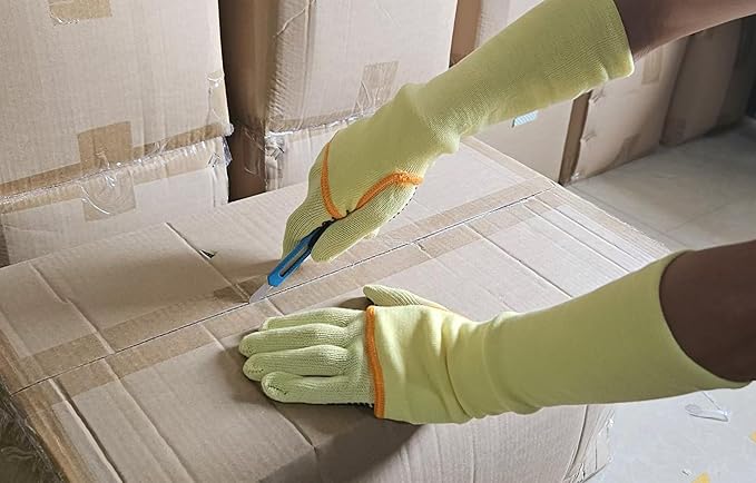 G & F PRODUCTS 100% Kevlar fiber by DuPont Cut Resistant Knit Sleeve, Sold by 6-piece pack