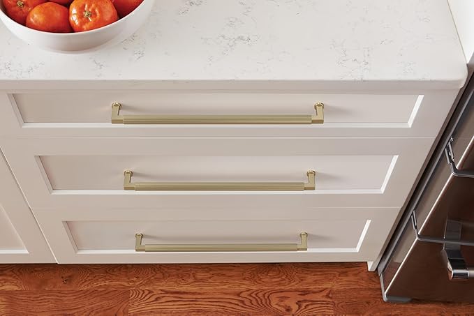 Amerock Ballard 12-5/8 inch (320mm) Center-to-Center Golden Champagne Cabinet Pull, BP37649BBZ