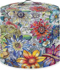 Colorful Flowers Dust Cover for 8 Quart Instant Pot and Extra Accessories, Dust Proof Easy to Clean Pressure Cooker Cover Electric Appliance Cover Air Fryer Accessories with Pocket