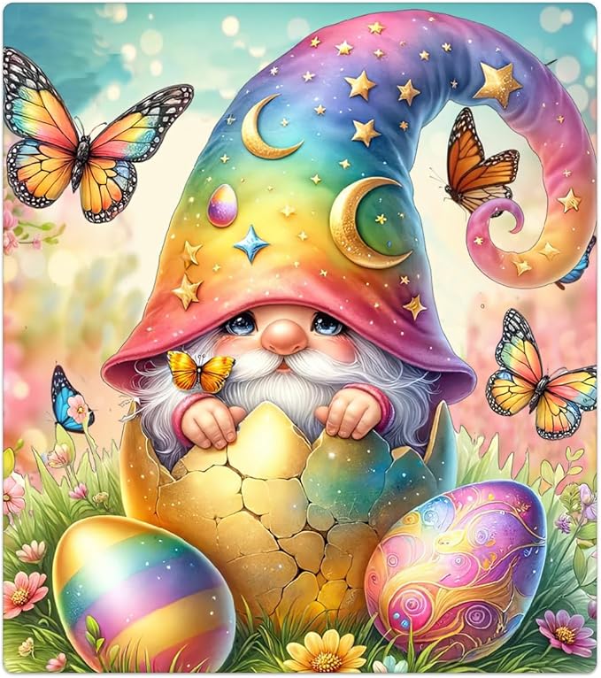 Happy Easter Gnome Eggs Dishwasher Magnet Cover Magnetic Dishwasher Decorative Cover Front Dishwasher Door Covers Reuseable Dishwasher Covers Decal for Kitchen Home Decorative