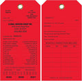 Tags 4 Less Custom Fire Extinguisher Tags – Preventative Maintenance Labels for Monthly Inspections, Alternative to Safety Sticker for Easy Record-Keeping – Pack of 100 (Red, Vinyl Plastic)