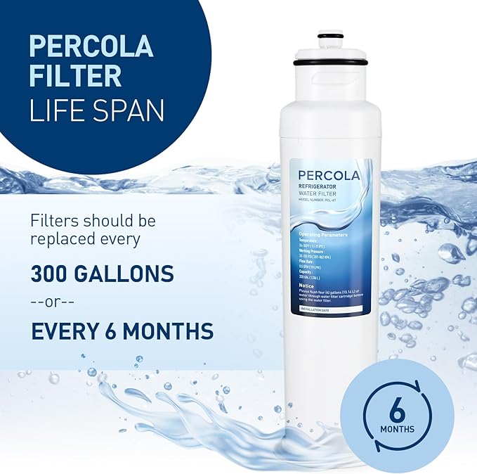 HX2017FR-A Water Filter, Compatible with Hisense® HX2017F-A, HRF266N6CSE1, HRF266N6CSE, HRF209N6CSE, HRF254N6TSE, HRF254N6DSE, HRF210N6CBE, Mora MRF211N6CSE, MRF266N6CSE (2 Pack)